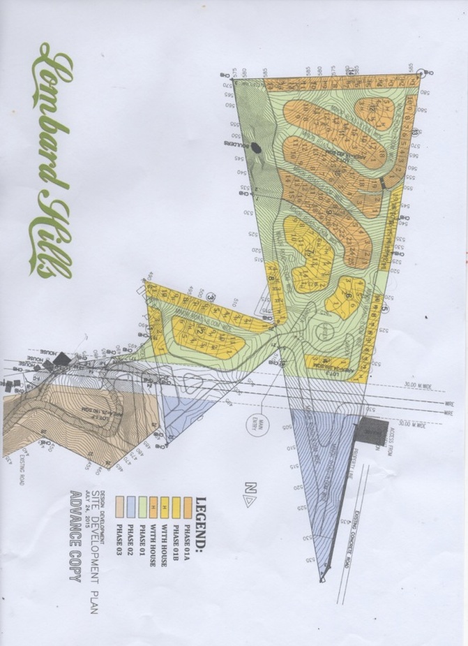 site development plan of the Subdivision