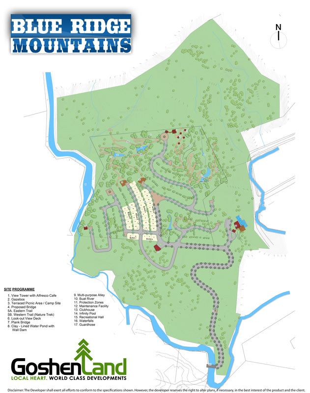 the site development plan of Blueridge mountain house and lot subdivision Baguio city
