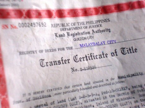 title of real estate property in the Philippines