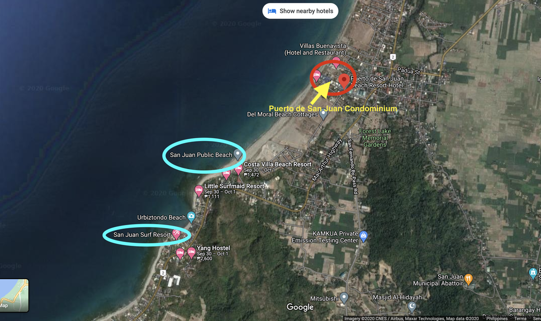 location map puerto de san juan condominium la union