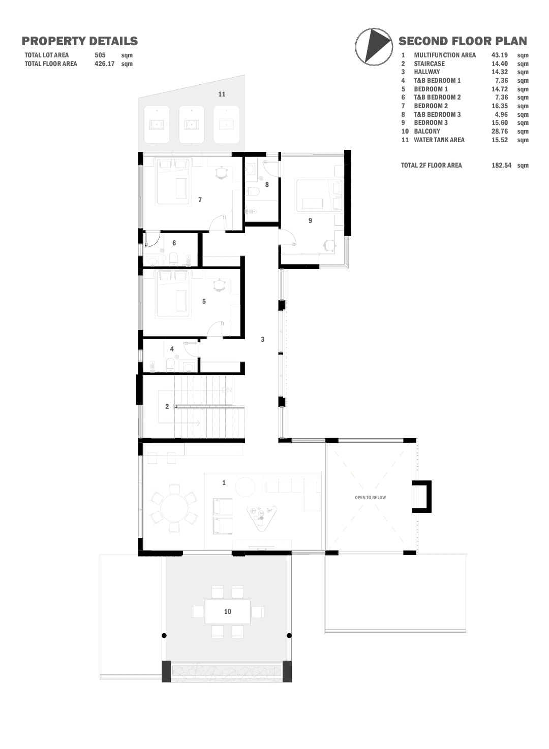 House floor plan second floor