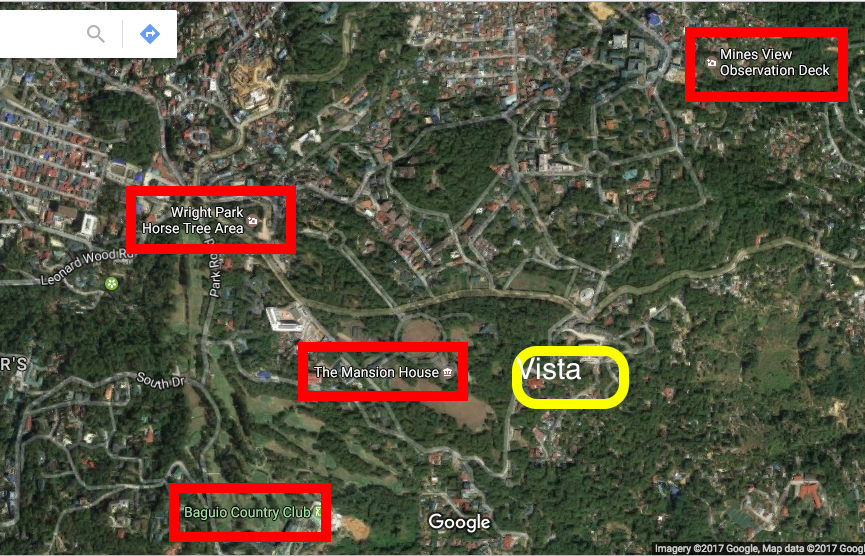 map of vista land condominium Baguio city