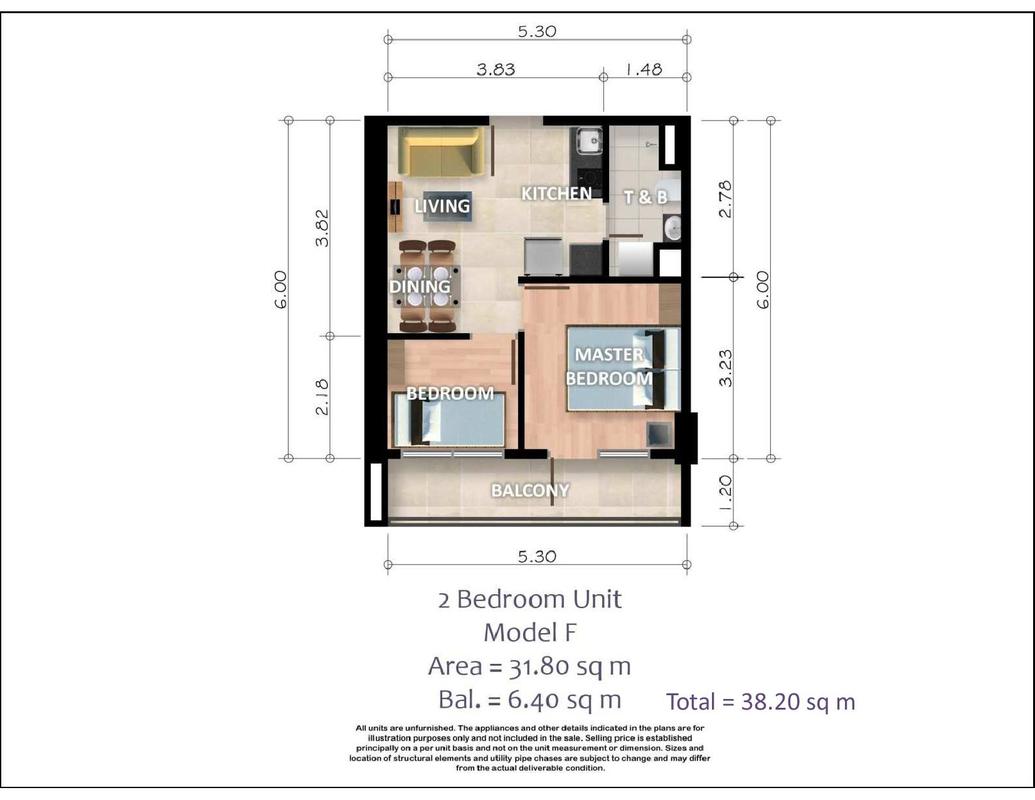 2-bedroom floor plan the mist suntrust condominium 